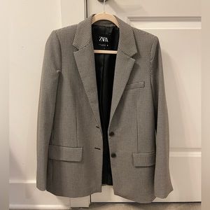 Zara Houndstooth Blazer